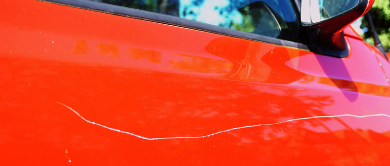 photo of automotive scratch repair